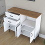 Hanah Home Gabinete Multipropósito Blanco y Nuez